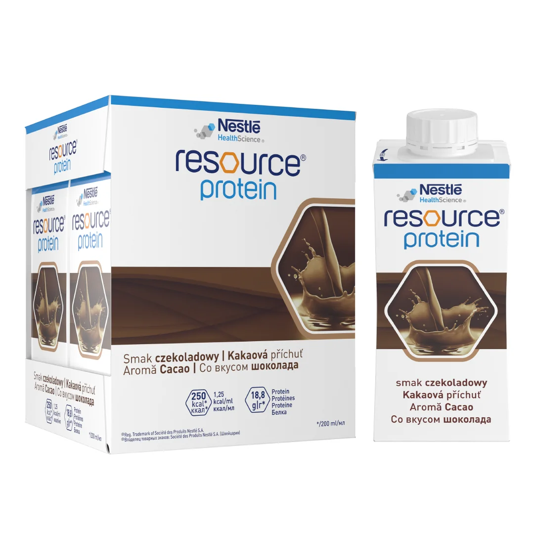 Resource Protein Ciocolata, 4 Flacoane EasyBottle, 200 Ml, Nestle