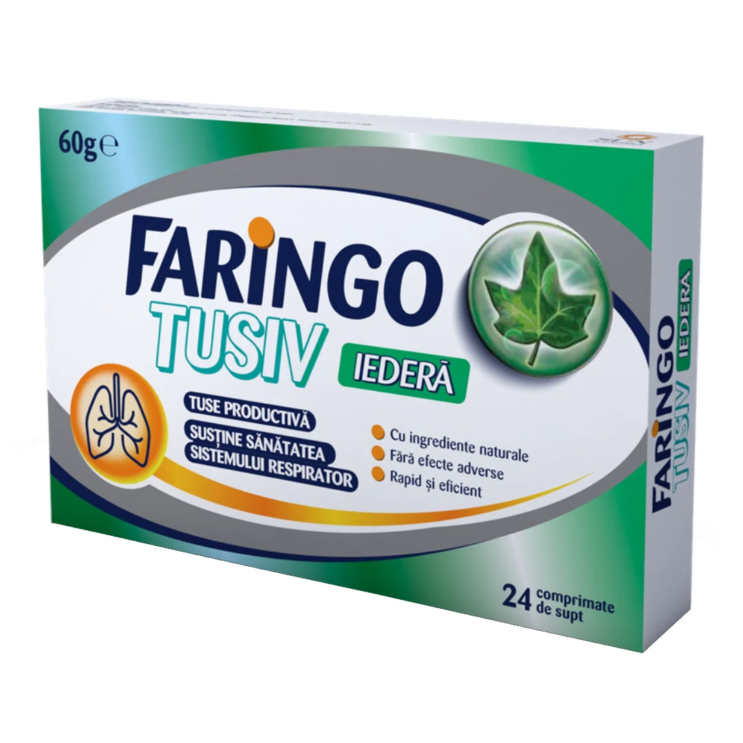 Faringo Tusiv Cu Iedera, 24 Comprimate, Terapia