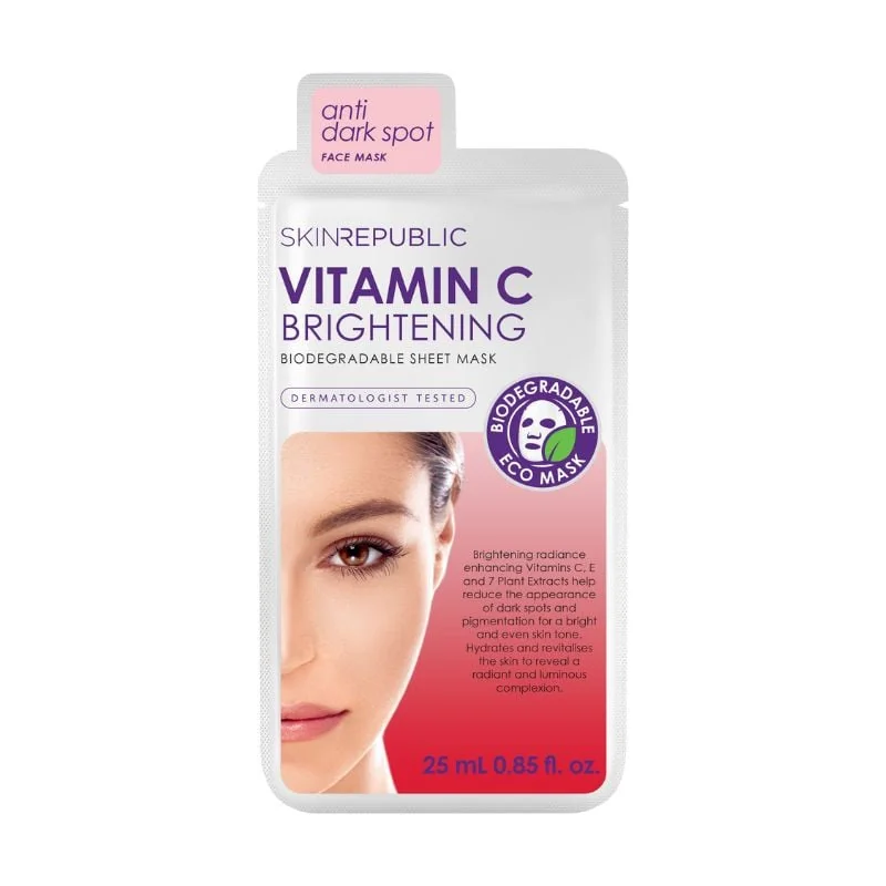 Masca Servetel Iluminatoare Cu Vitamina C, 25 Ml, Skin Republic
