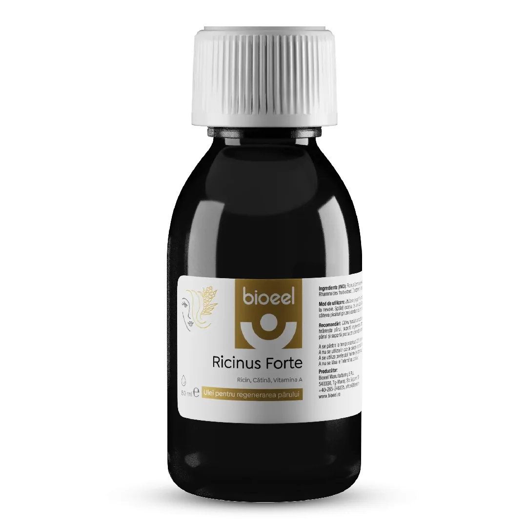Ulei De Ricin Cu Vitamina A Ricinus Plus, 80 G, Bioeel