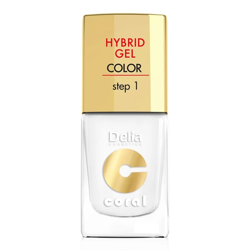 Oja Hybrid Coral 025 Alb, 11 Ml, Delia Cosmetics