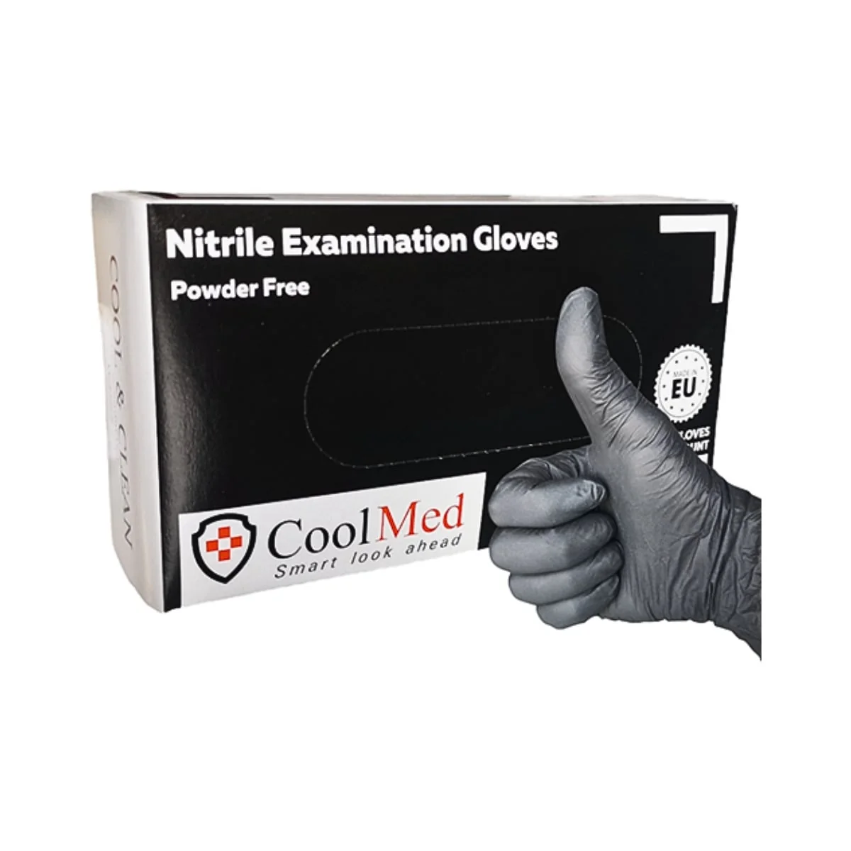Manusi Examinare Nitril Negre X 100 Buc, Coolmed - M