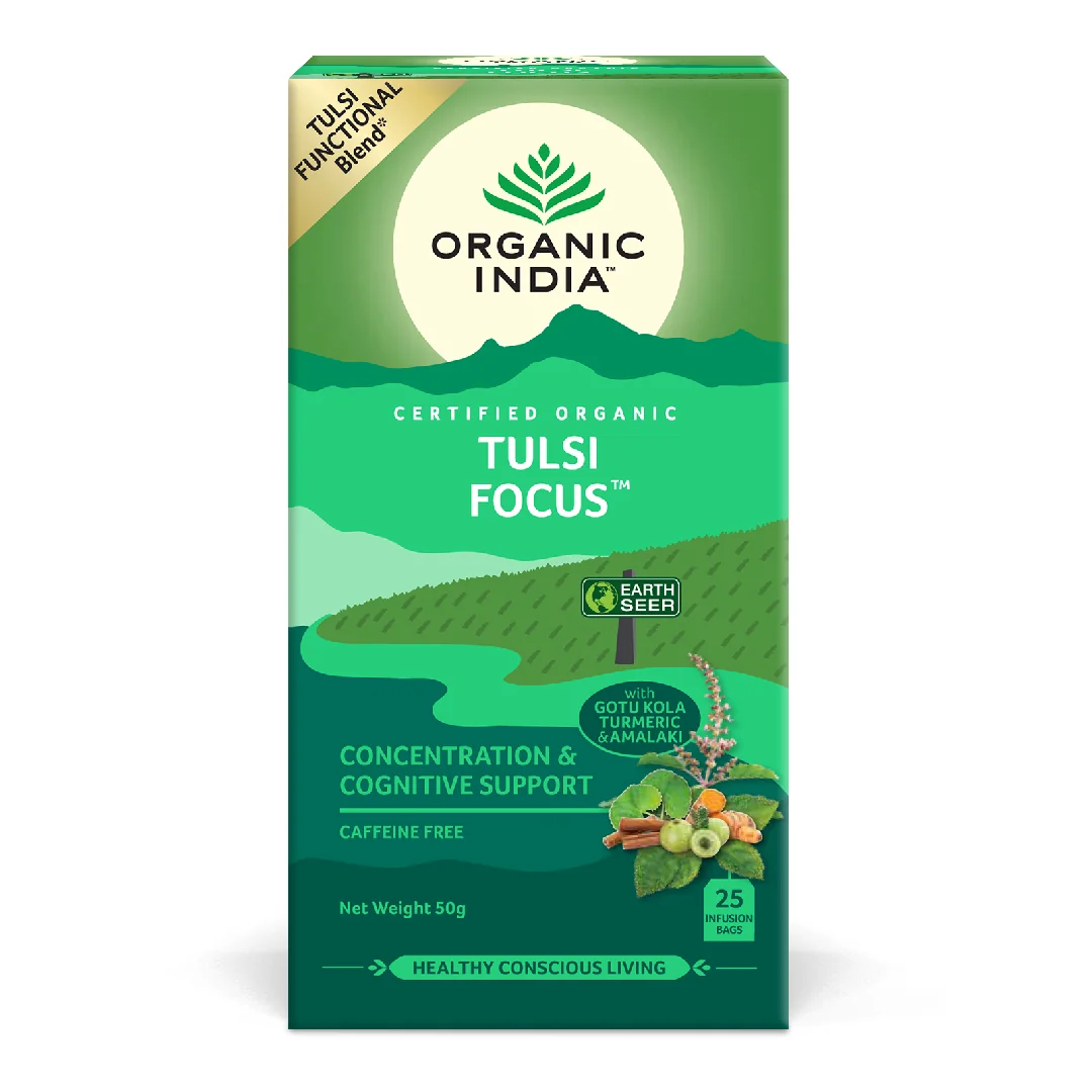 Ceai Tulsi Focus, 25 Plicuri, Organic India