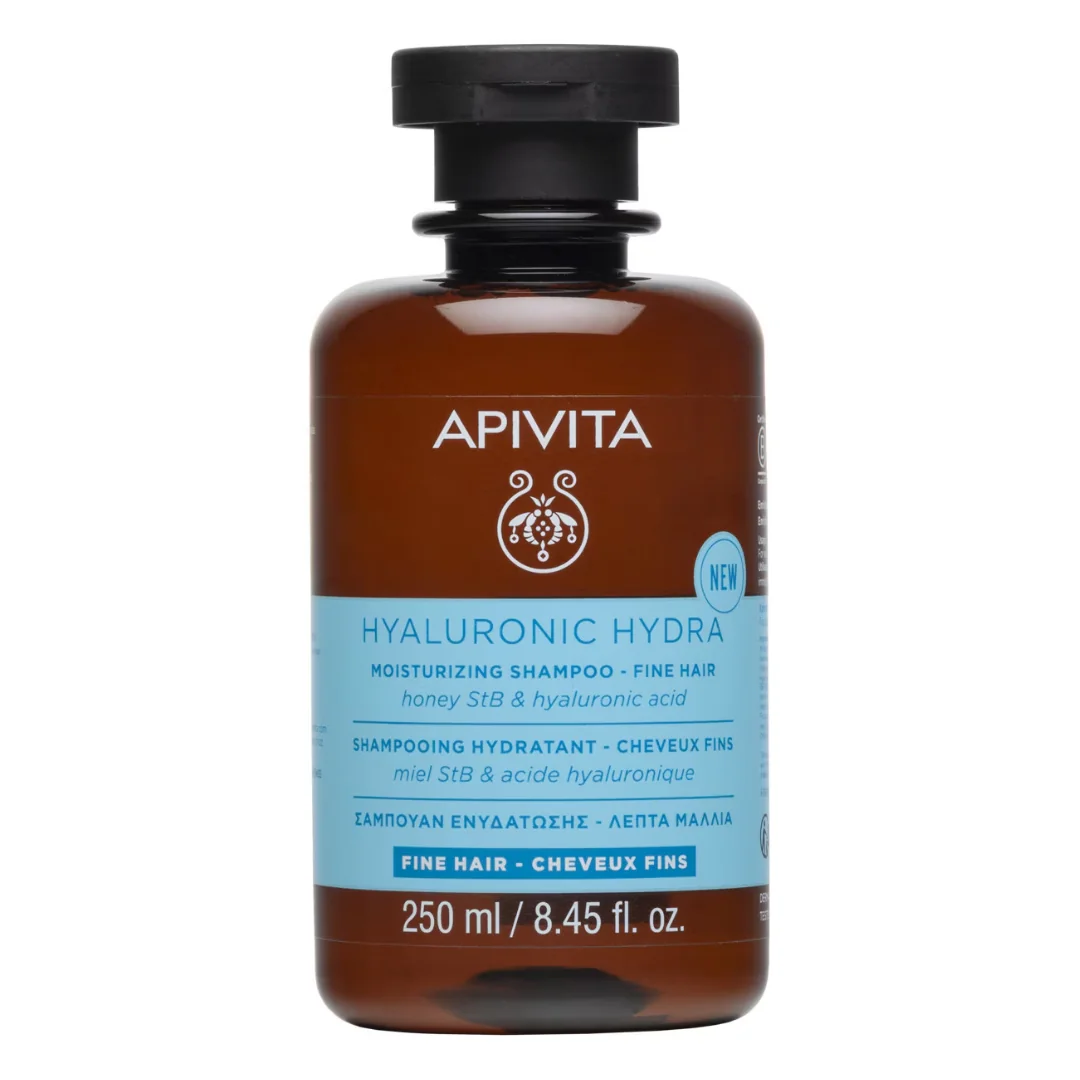Sampon Hidratant Pentru Par Fin Hyaluronic Hydra, 250 Ml, Apivita