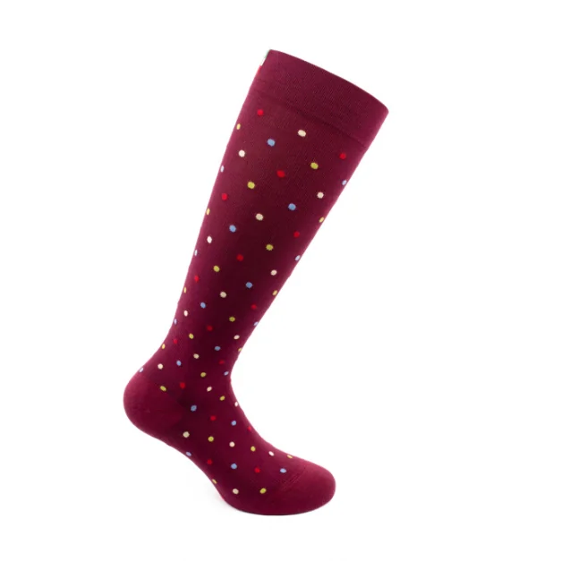 Sosete Bumbac Pana La Genunchi Fancy Socks, Rosu - XL