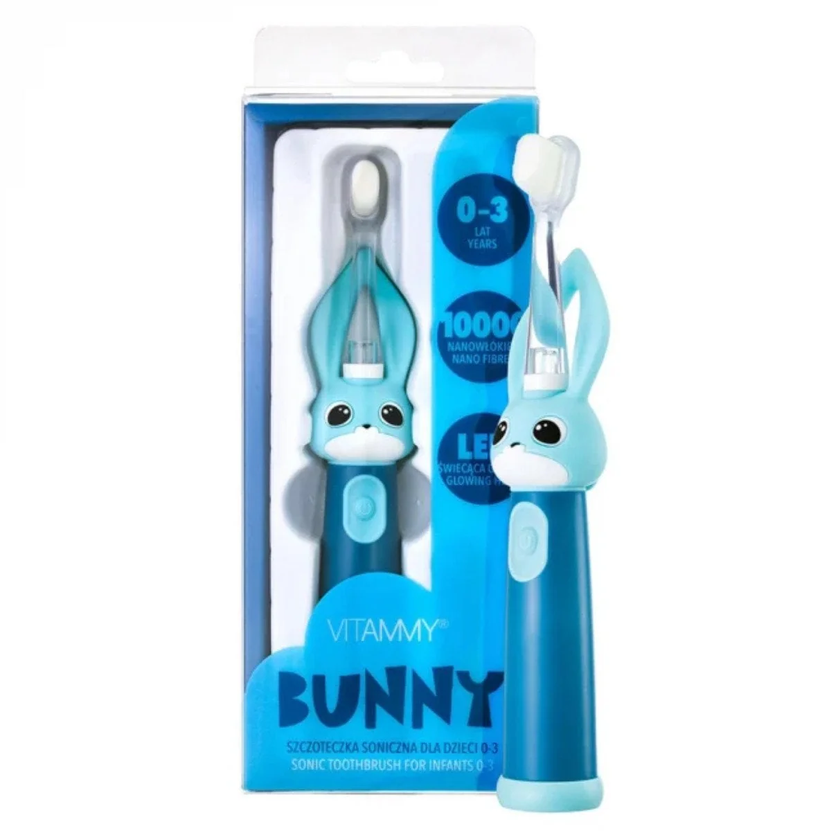 Periuță De Dinti Electrică Vitammy Bunny Pink, Pentru Copii 0-3 Ani