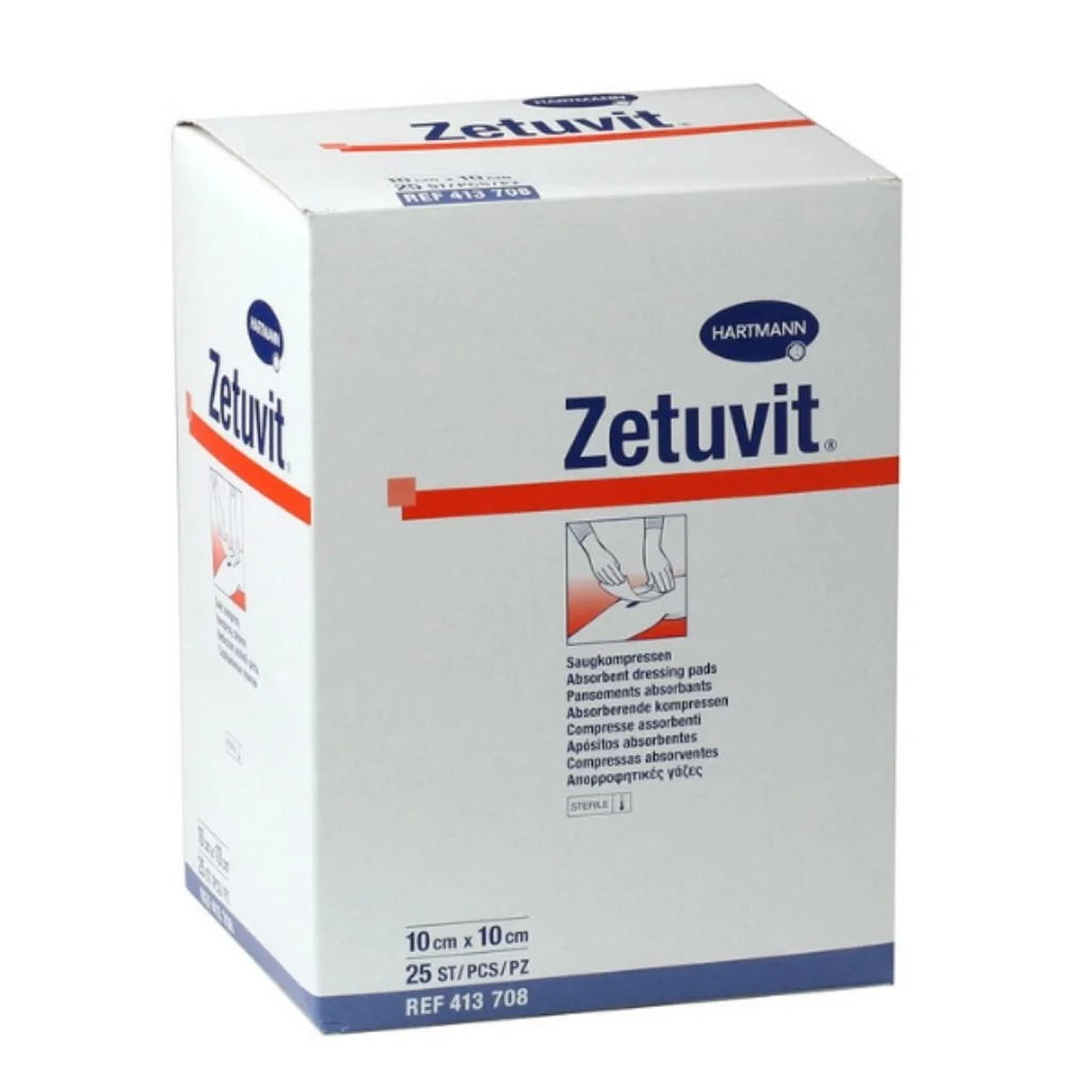 Hartmann Zetuvit Comprese Absorbante Sterile 10x10 Cm, 25 Buc