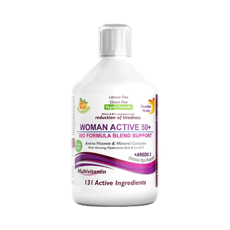 Multivitamine Lichide Woman Active 50+, 500ml, Swedish Nutra