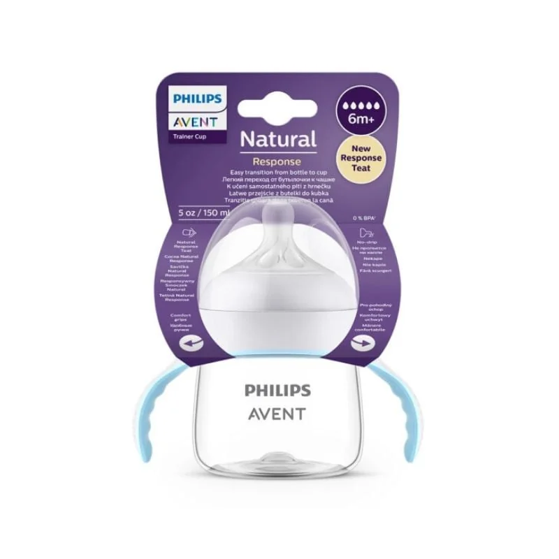 Cana Tranzitie Natural Response, Tetina Debit Rapid, 6+ Luni, SCY263/61, 150 Ml, Philips Avent