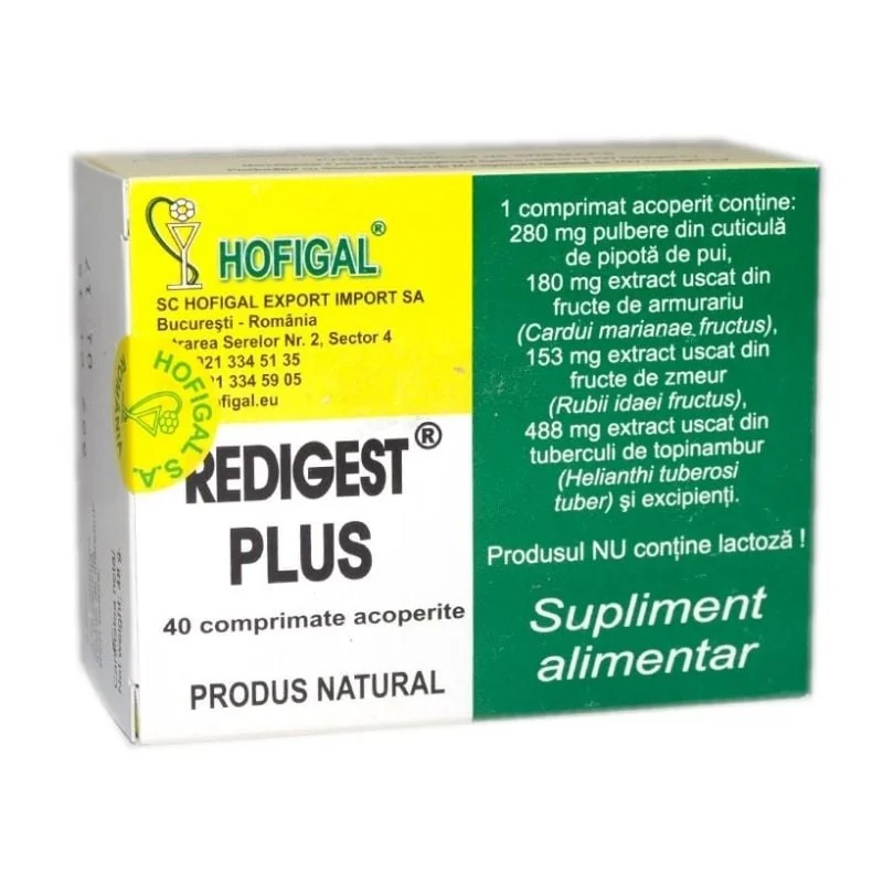 Redigest Plus, 40 Comprimate, HOFIGAL