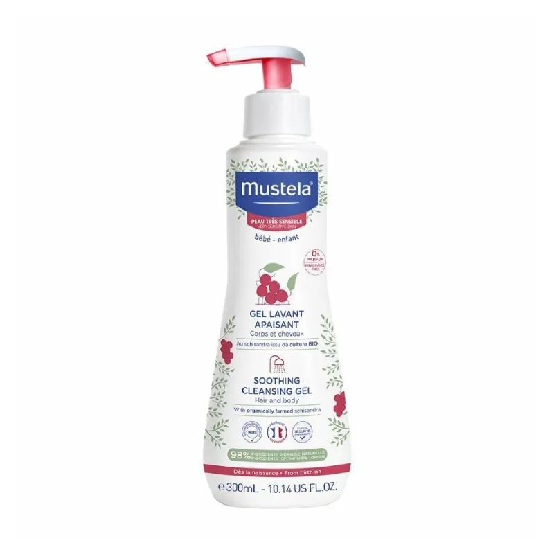 Gel Curatare Calmanti Pentru Piele Sensibila, 300ml, MUSTELA