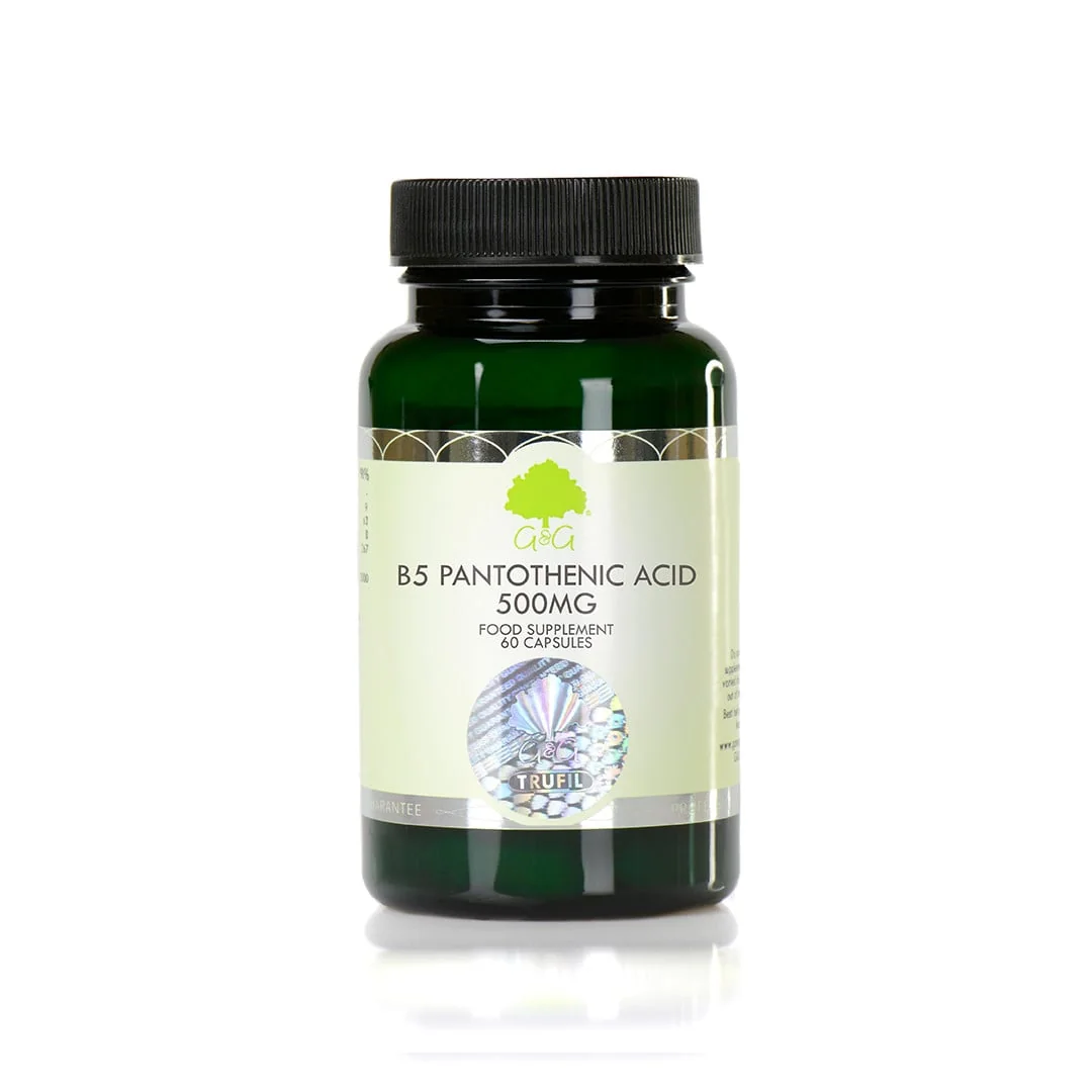 Vitamina B5 Acid Pantotenic 500 Mg, 60 Capsule