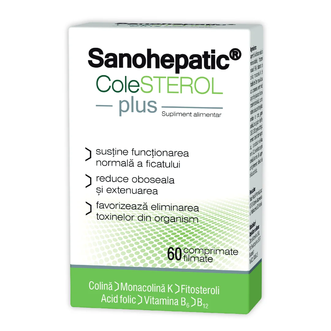 Sanohepatic Colesterol Plus, 60 Comprimate, Zdrovit