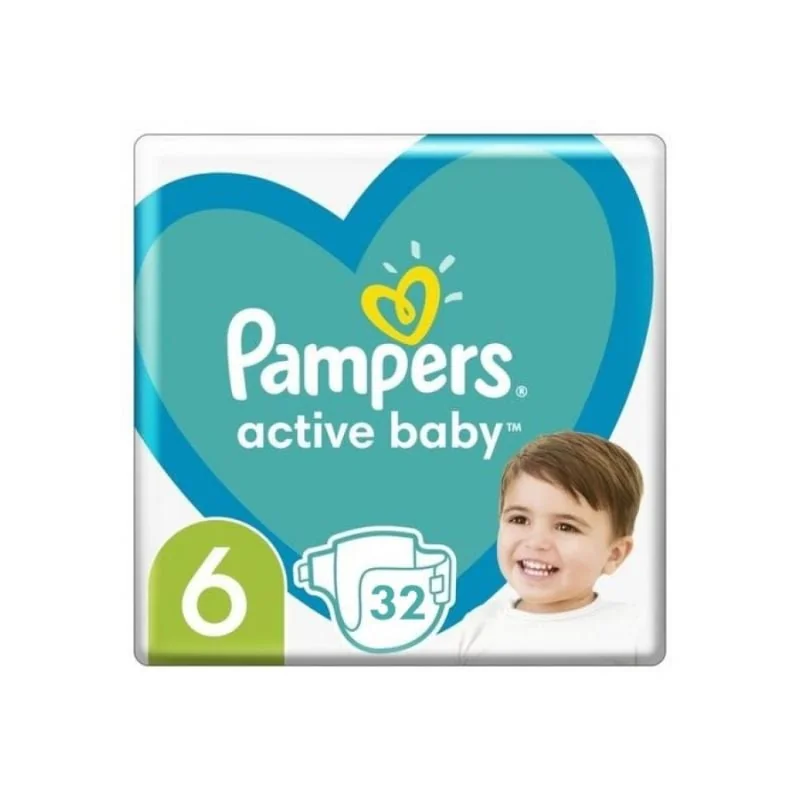 Pampers Scutece Active Baby Marimea 6, 13-18Kg, 32 Bucati