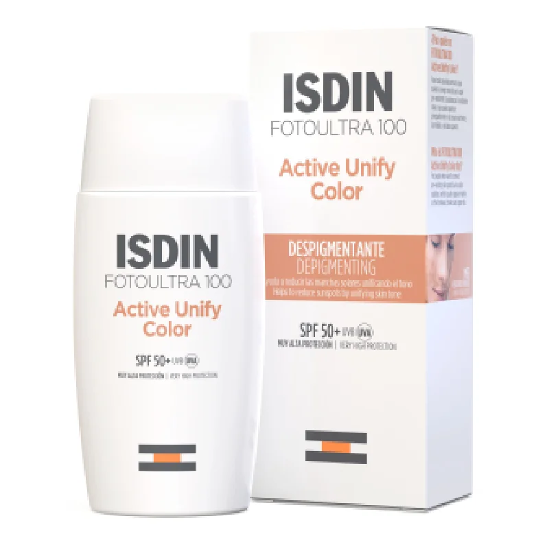 Fotoultra Active Unify Color 100+ Fusion, Fluid Colorat Cu Protecție Solară SPF 50, 50 Ml, ISDIN
