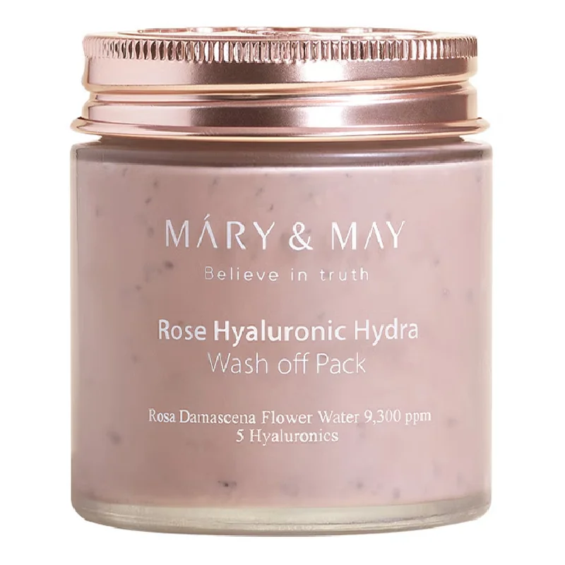 Masca Tip Wash-Off Cu Extract De Trandafir Si Acid Hialuronic Rose Hyaluronic Hydra, 125G, Mary And May