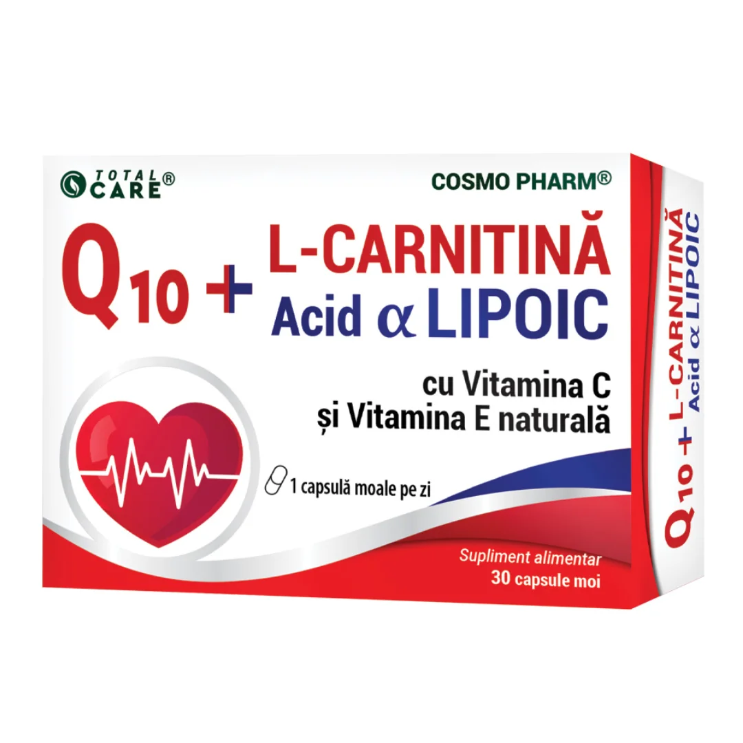 Q10+ L-Carnitina Si Acid Alfa Lipoic, 30 Capsule, Cosmopharm