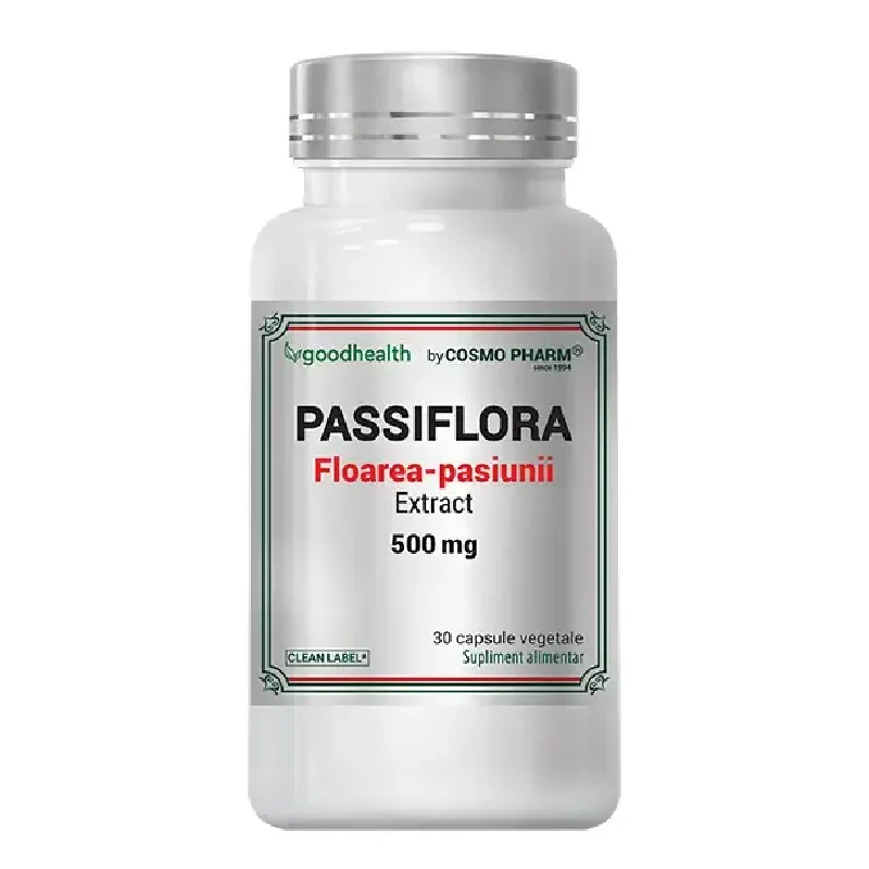 Passiflora Extract, 500 Mg, 30 Comprimate, Cosmo Pharm