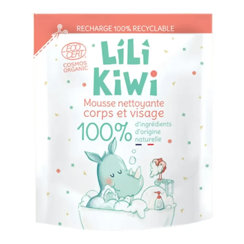 Spuma De Curatare Pentru Fata Si Corp, Pentru Copii, Rezerva, 250 Ml, Lilikiwi