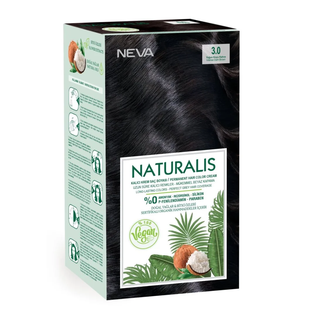 Vopsea De Par Saten Inchis, 3.0 Naturalis, 150ml, Neva