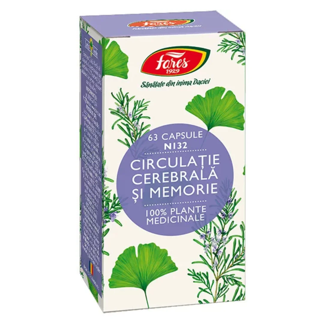 Circulație Cerebrală Și Memorie, 63 Capsule, Fares