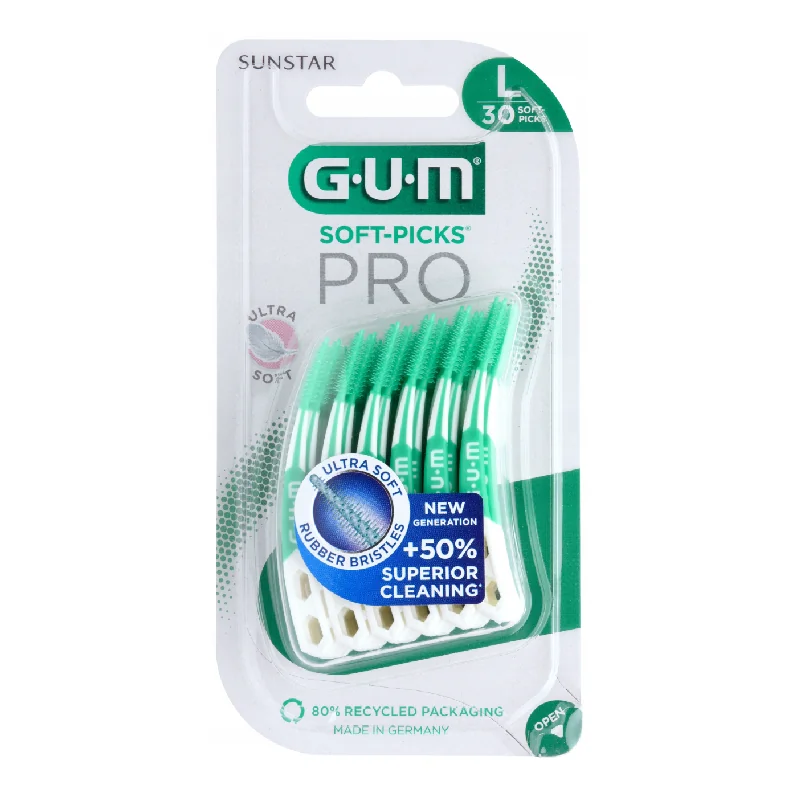 Periute Interdentare Ultra Soft Picks Pro, L, 30 Bucati, Sunstar Gum