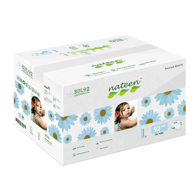Scutece Hipoalergenice Flex&Fit Premium, L, Nr. 4, 8-14 Kg, 92 Bucăți, Nateen