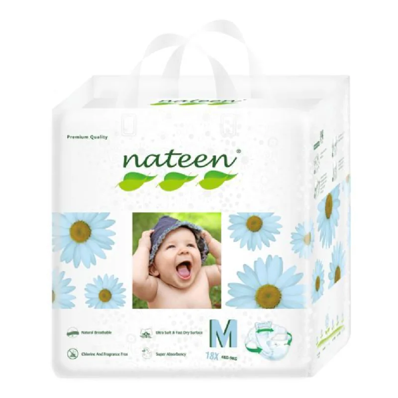 Scutece Hipoalergenice Flex&Fit Premium, M, Nr.3, 6-10kg, 18 Bucăți, Nateen
