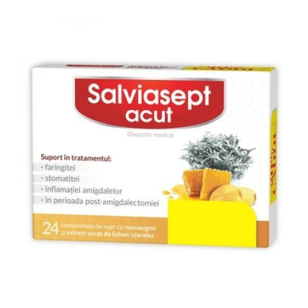 Salviasept Acut, 24 Comprimate, Zdrovit