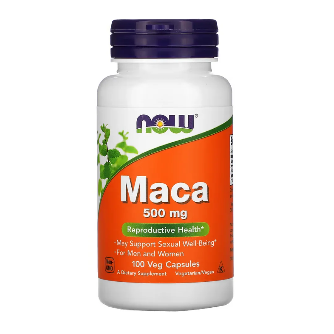 Maca 500 Mg, 100 Capsule Vegetale, Now Foods