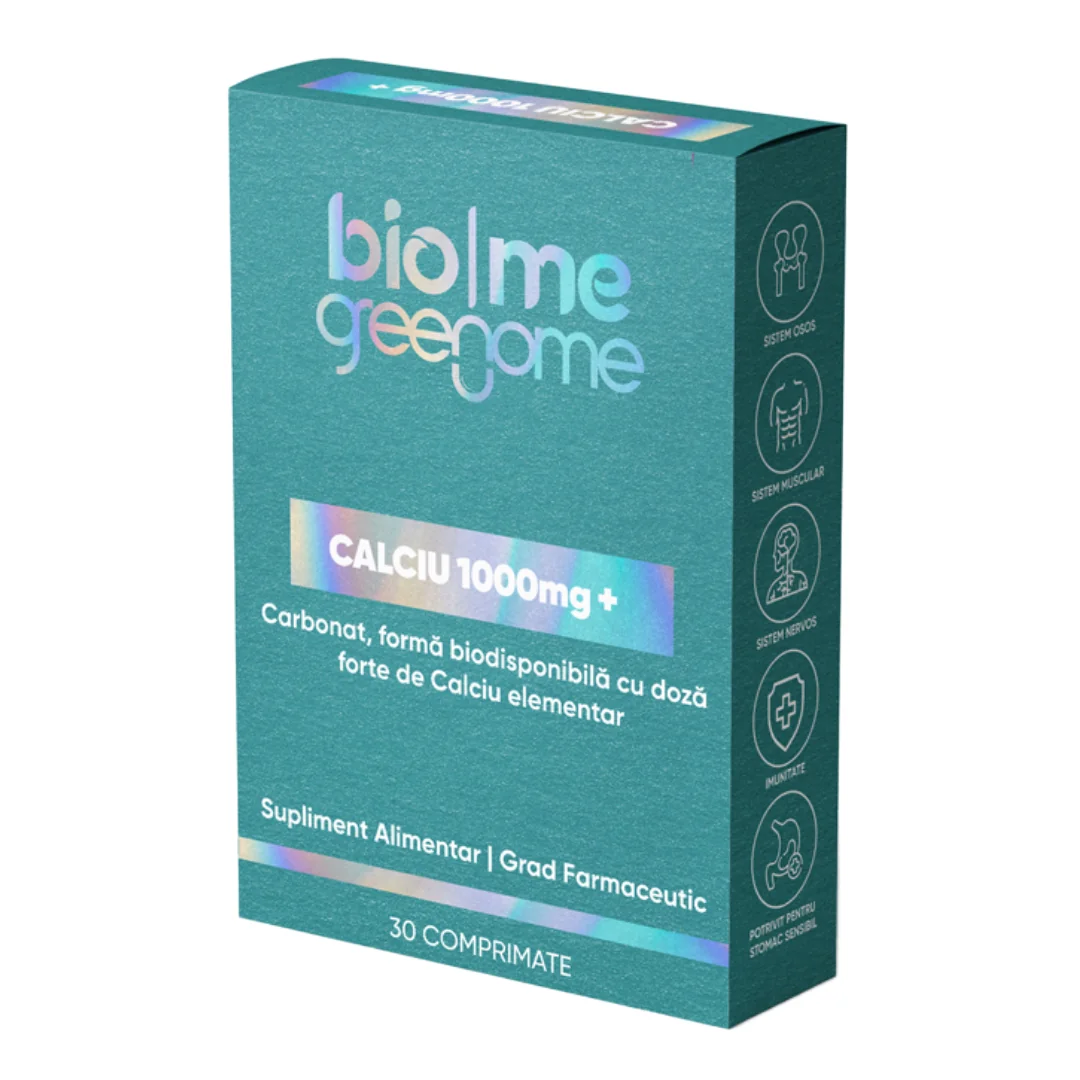 Calciu 1000mg, 30 Comprimate, Biome