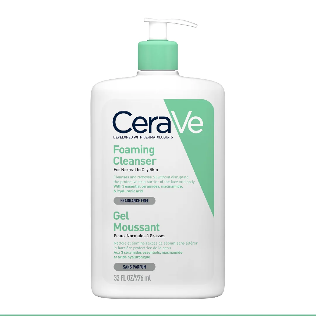 Gel De Curățare Spumant Pentru Piele Normal-Grasă, 976 Ml, CeraVe