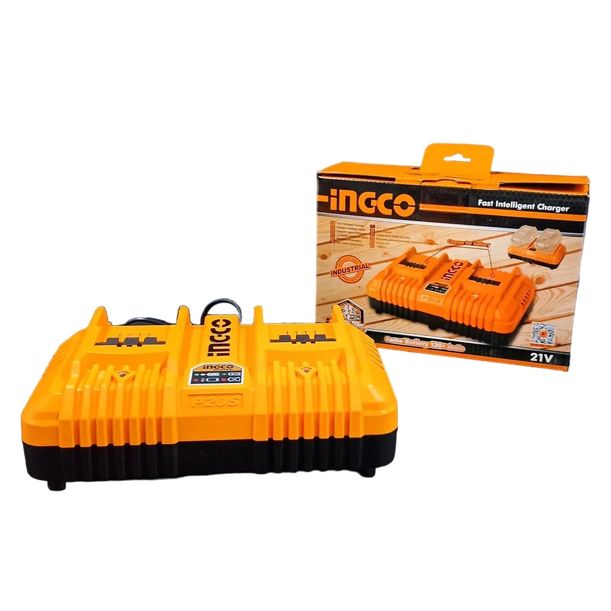 Incarcator rapid Dublu 8A acumulator P20S - Ingco FCLI2082