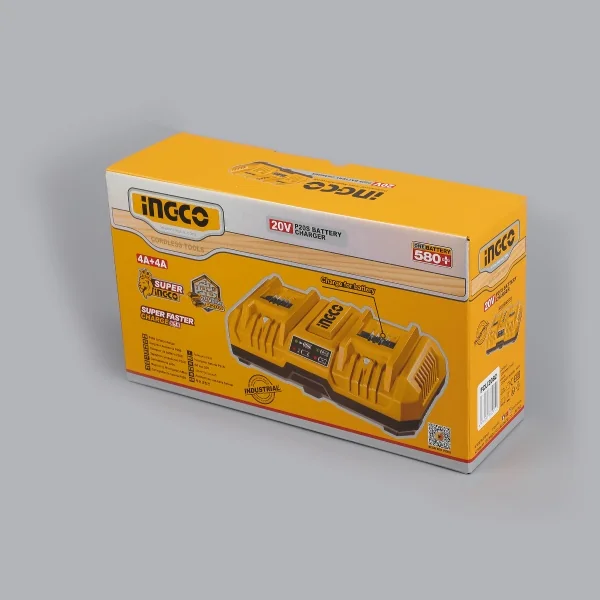 Incarcator rapid Dublu 8A acumulator P20S - Ingco FCLI2082