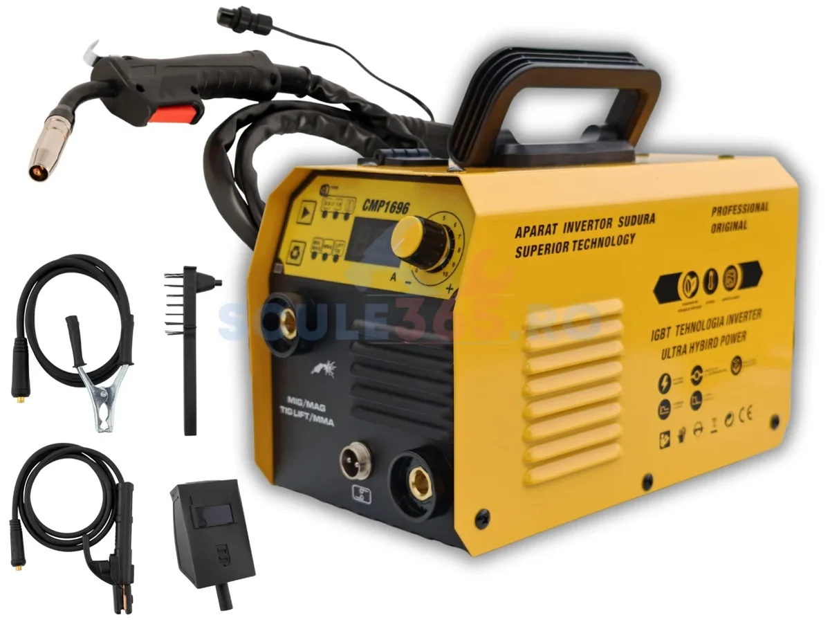 Aparat de sudura tip Invertor cu sarma 495A, MMA/MIG/MAG/TIG afisaj digital, ventilat, URAL MASH IGBT TEHNOLOGY ULTRA HYBRID POWER, CMP1696