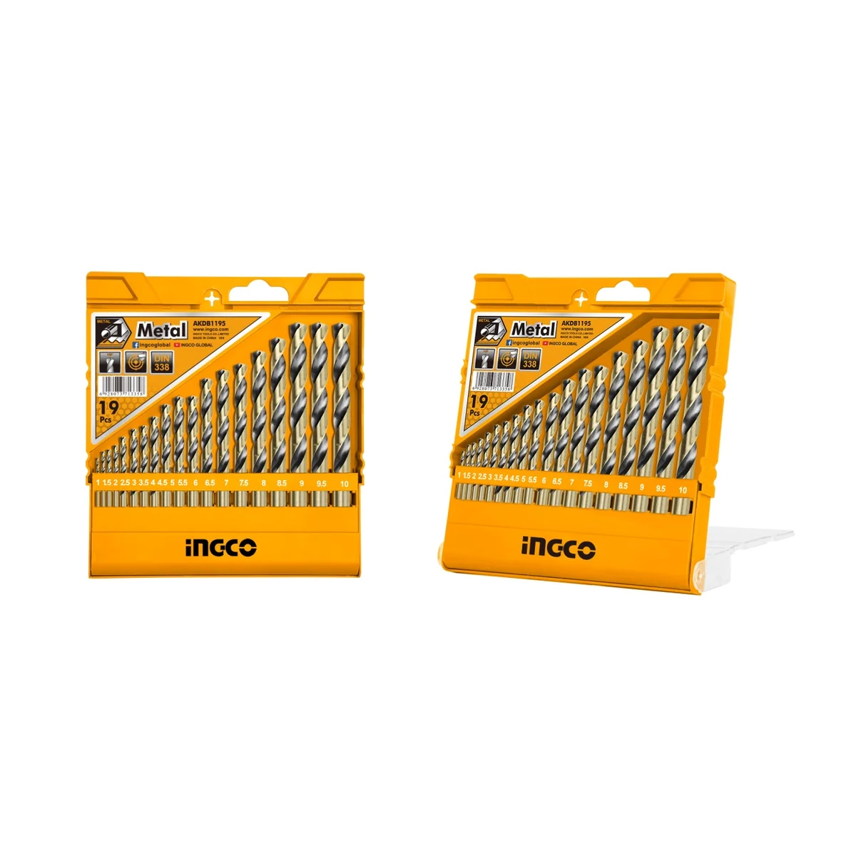 Set Burghie HSS pentru Metal 19 buc INGCO AKDB1195