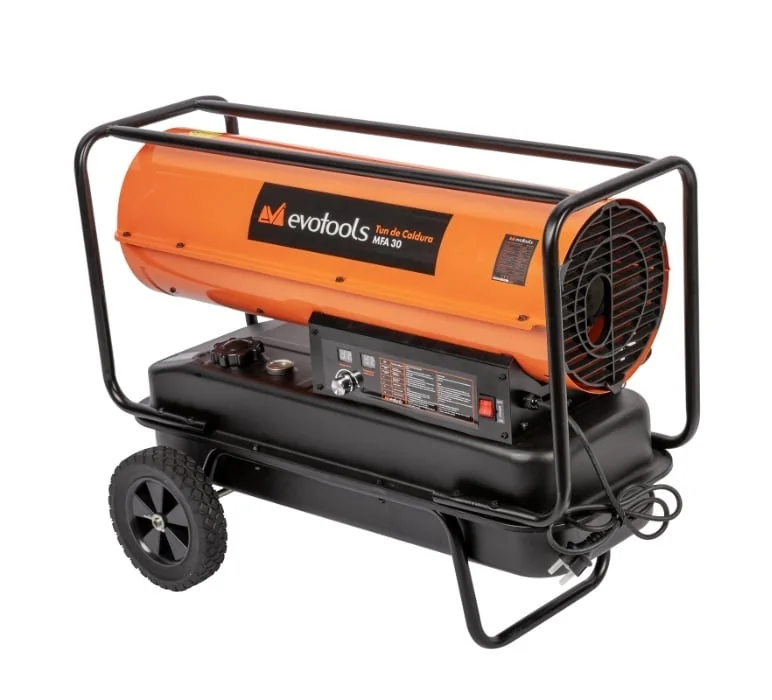 Tun de caldura pe motorina 30kW, rezervor 32L, cu termostat si display digital, Evotools MFA 682829