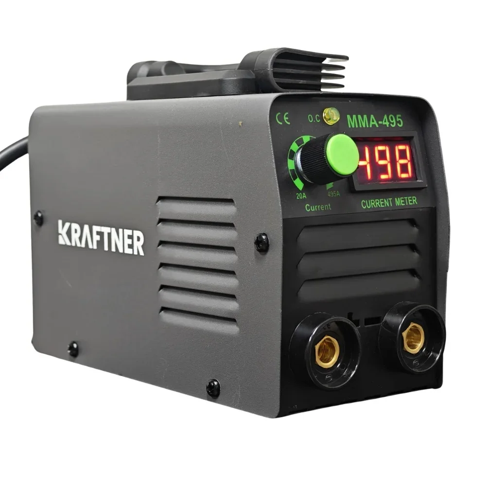 Aparat de sudura invertor MMA, KRAFTNER, 495a, afisaj digital, accesorii incluse, manusi bonus, cablu 1,8m KF-2759