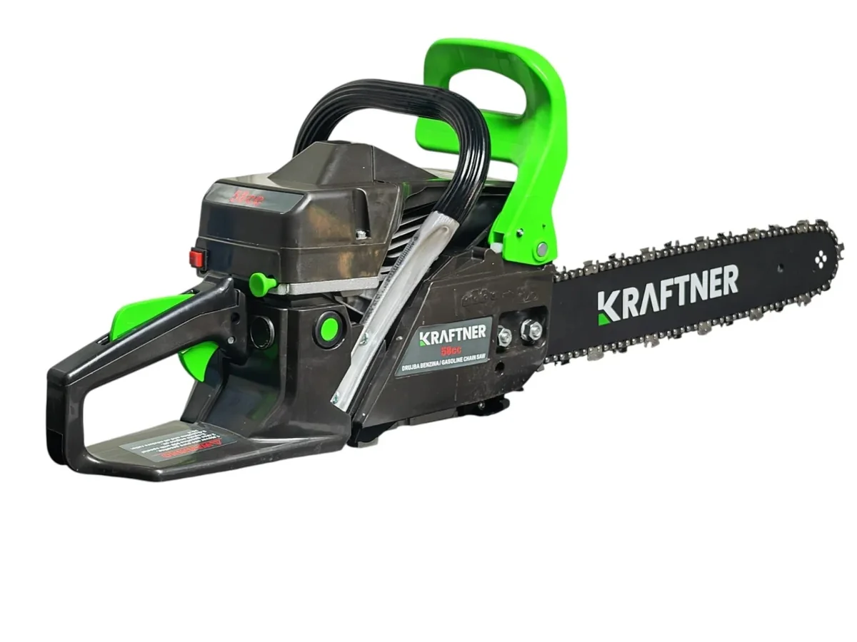 Drujba pe benzina 8.3cp, 58cc, 11.000rpm, 400mm, ungere automata, maner anti-vibratii, pornire easy-start, KRAFTNER KF-8800