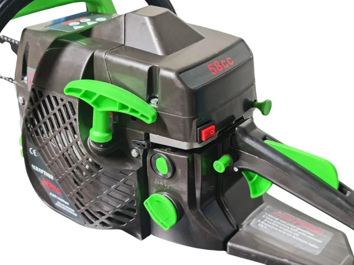 Drujba pe benzina 8.3cp, 58cc, 11.000rpm, 400mm, ungere automata, maner anti-vibratii, pornire easy-start, KRAFTNER KF-8800