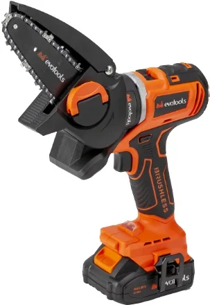 Masina de insurubat multifunctionala MT20 brushless 20V 2 acumulatori 2Ah 3 capete mandrina 13 mm impact 200 Nm mini ferastrau 100 mm EvoTools 682373