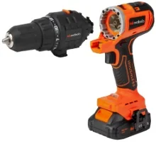 Masina de insurubat multifunctionala MT20 brushless 20V 2 acumulatori 2Ah 3 capete mandrina 13 mm impact 200 Nm mini ferastrau 100 mm EvoTools 682373