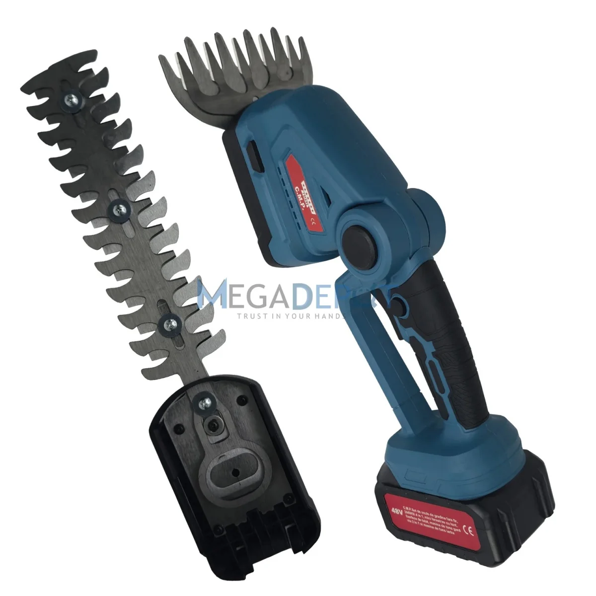 Set Scule cu acumulator 48v, Mini drujba electrica, foarfeca crengi, masina tuns gard viu, aparat fita vie Campion CMP1830