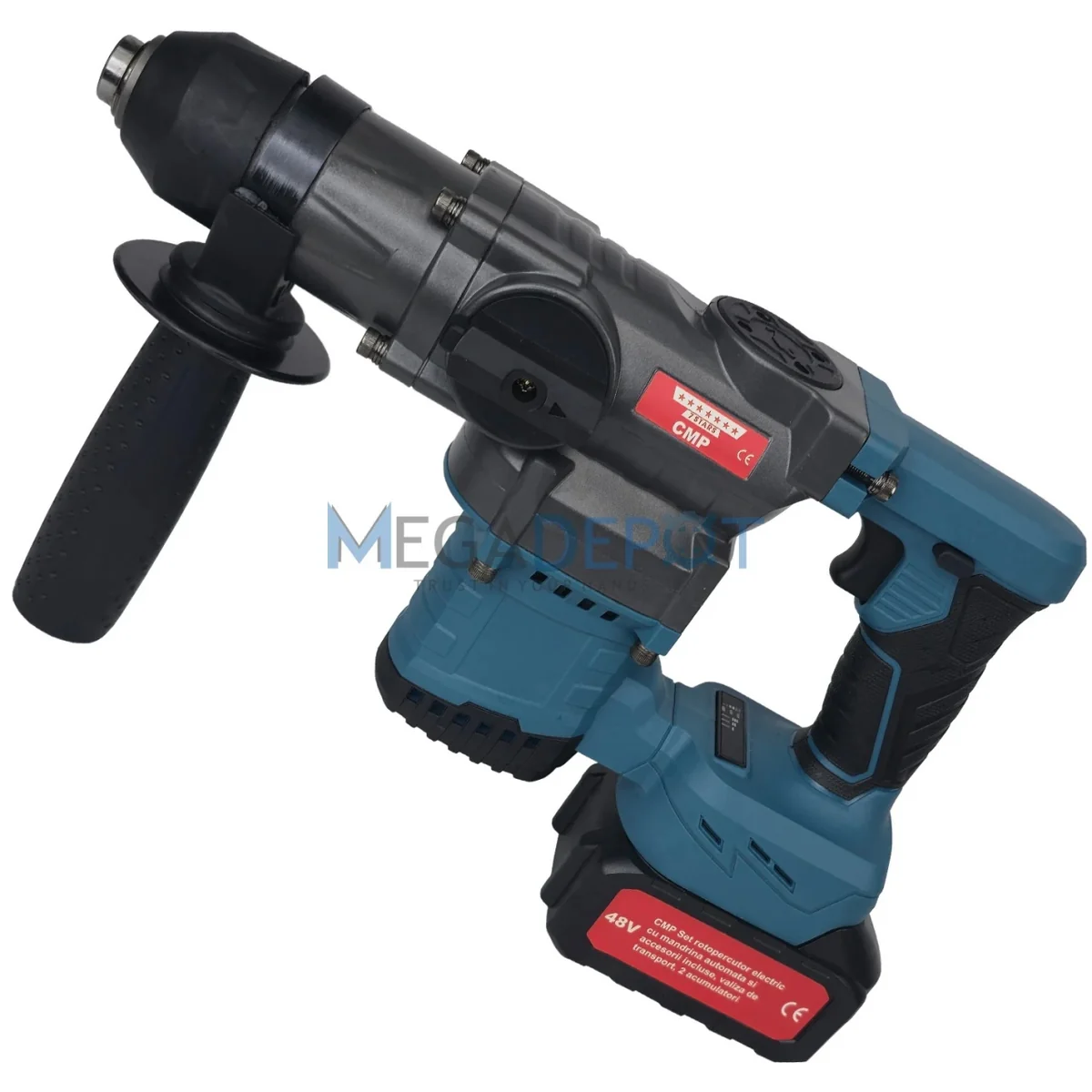 Ciocan Rotopercutor 9J, Brushless, cu 2 acumulatori 48V, 3500W, Campion PROFESSIONAL CMP1840