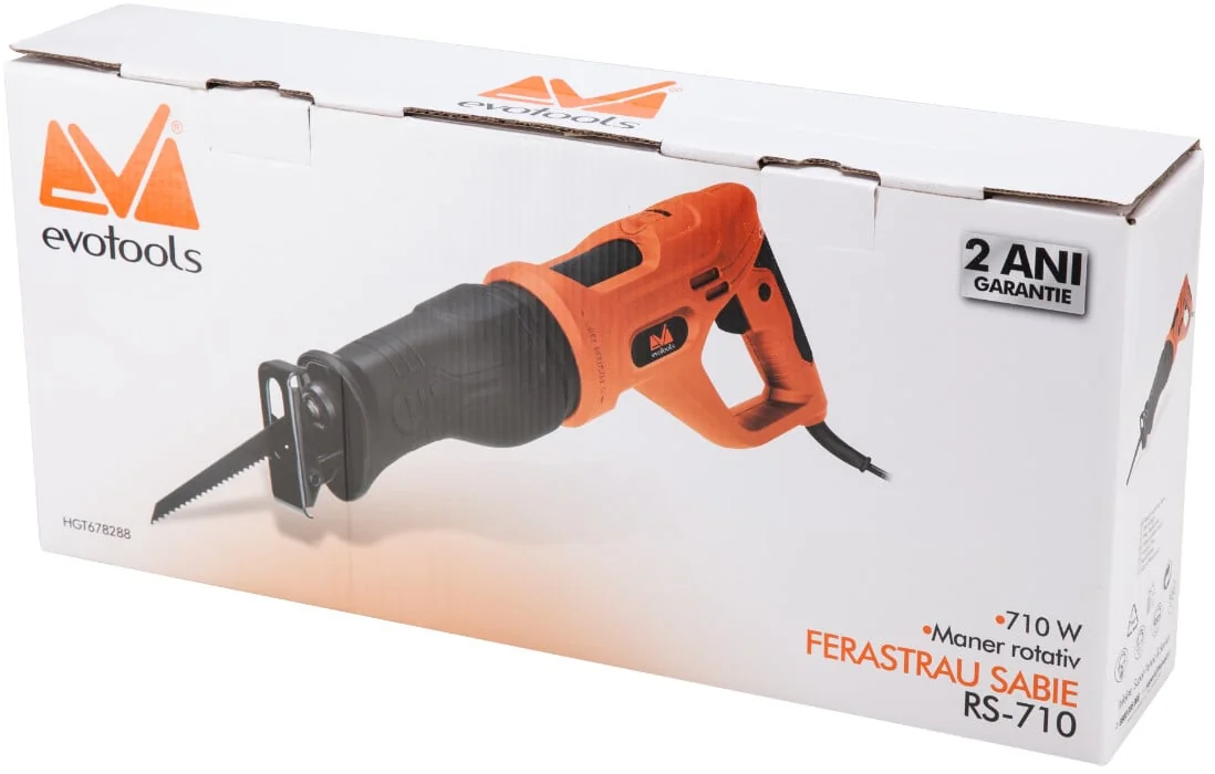 Fierăstrău Sabie 710W Epto – 678288 – Putere Compactă și Versatilitate Pentru Tăiere de Precizie