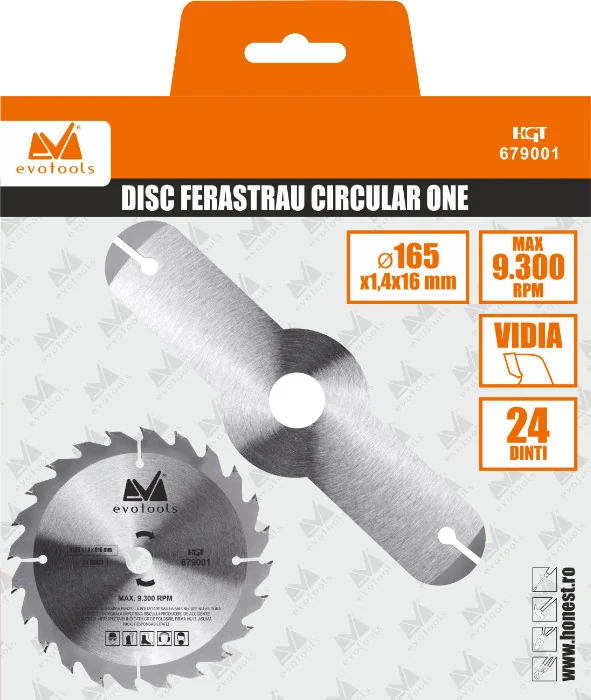 Disc Fierastrau Circular One Evotools 165 x 1.4 x 16 mm, compatibil: 678488