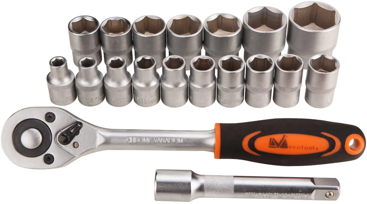 Set Chei Tubulare 8-32 Mm Cu Antrenor Clichet 1/2, 19 Buc ETP Evotools 676280
