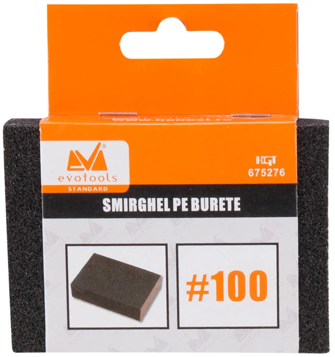 Smirghel Pe Burete 25x70x100 Mm, 100 Granulație, Evotools 675276