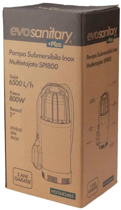 Pompa Apa Submersibila Inox Multietajata 800 W SPI800 Evosanitary Plus 682405