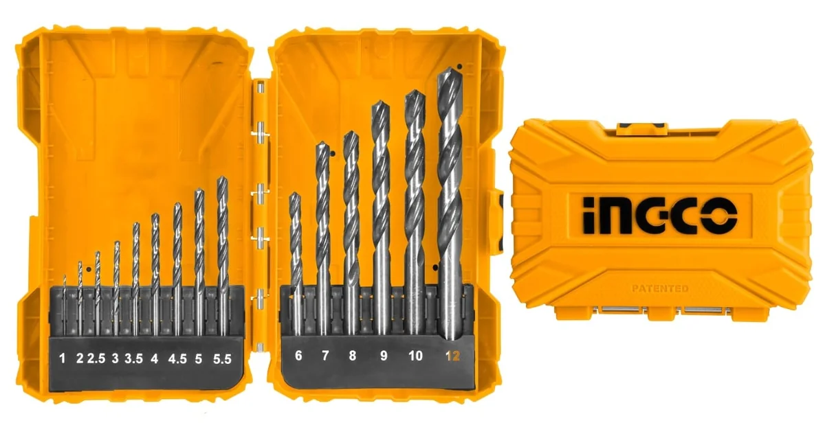 Set Burghie Metal 15 Buc M2 Hss Profesionale 1-12mm Ingco AKDL51502